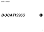 Thumbnail Ducati 996SS Owners Manual