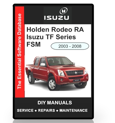 Product picture Isuzu TF Holden Rodeo RA Workshop Manual