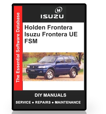 Product picture Isuzu Frontera Holden Frontera Workshop Manual 
