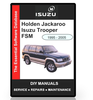 Product picture Isuzu Trooper Holden Jackaroo Workshop Manual 