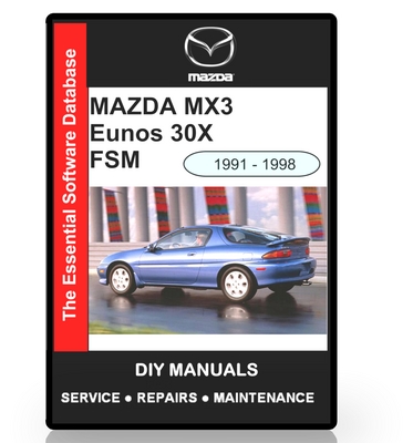 Product picture Mazda MX3 Eunos 30X Workshop Manual 1991 - 1998