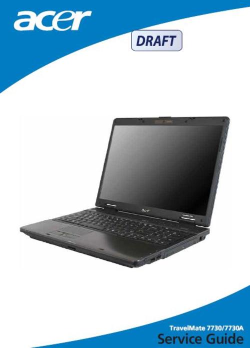Product picture Acer TravelMate 7730/7730A Official Service Repair Manual