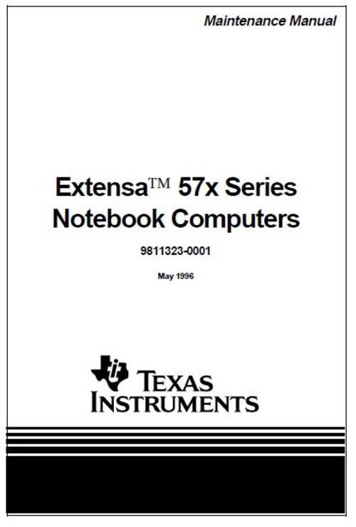 Product picture Acer Extensa 57x Series Notebook Official Service Manual