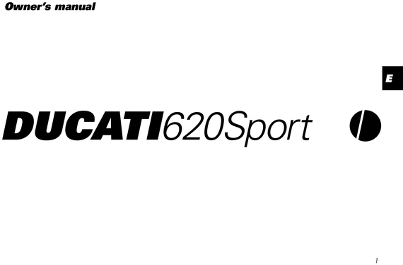 Product picture Ducati Monster 620 Sport Owners Manual