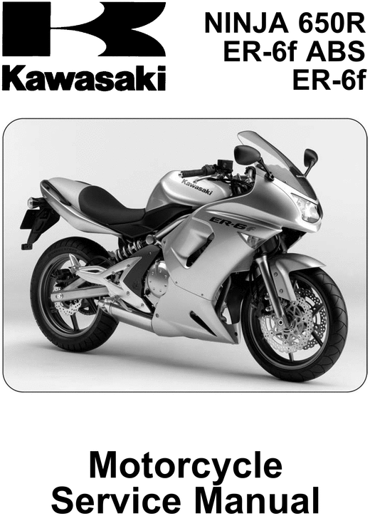 Product picture Kawasaki Ninja 650R Service Manual 2006 2008
